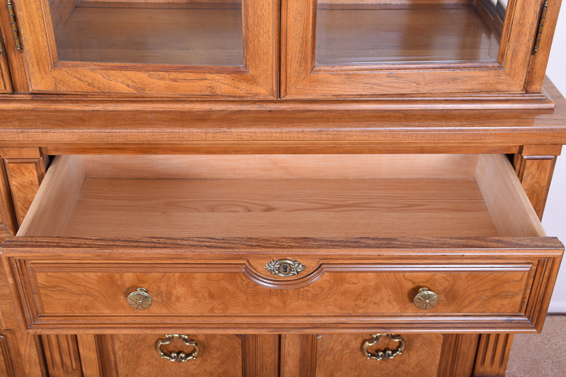 Thomasville Oak China Display Cabinet