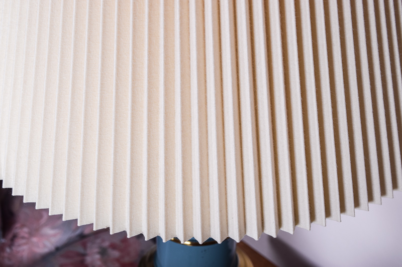 Brass Table Lamp with Blue Accent