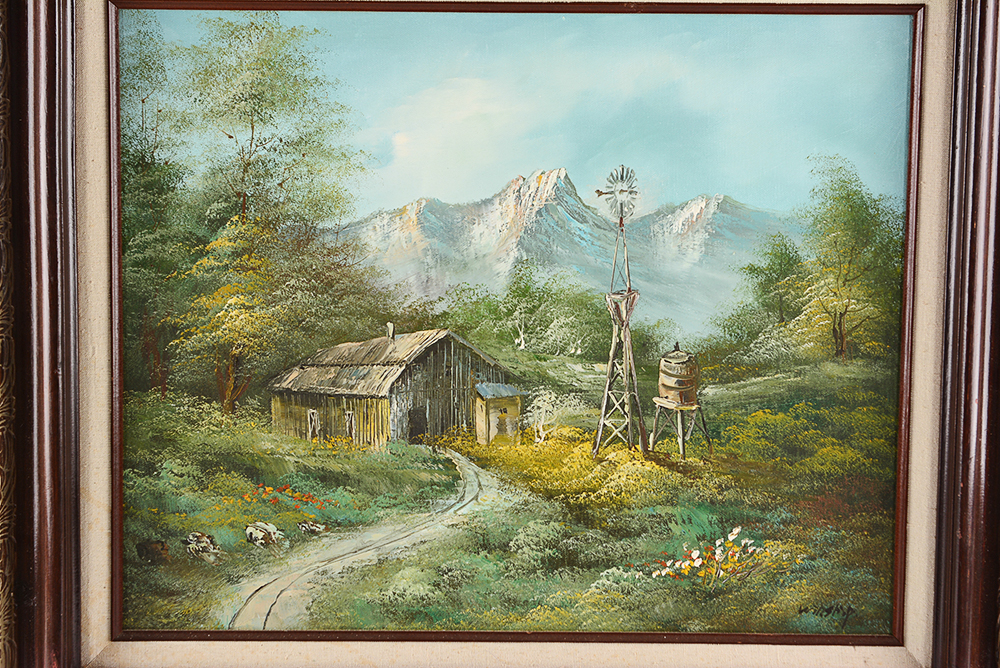 Rustic Mountain Painting