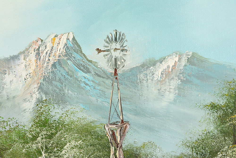 Rustic Mountain Painting