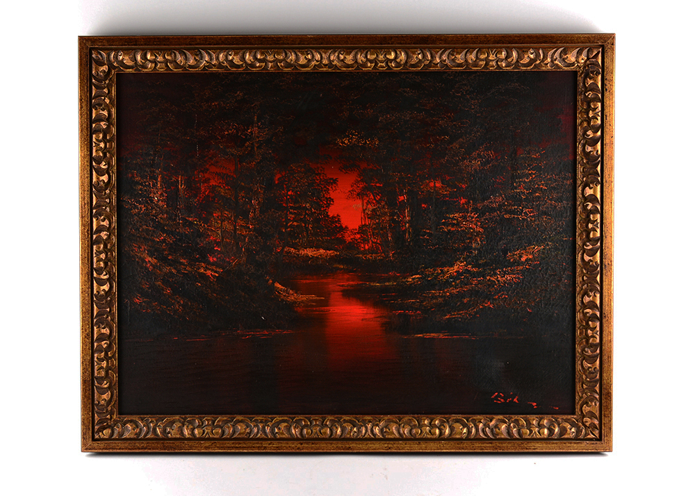 Creek at Dusk Acrylic Painting