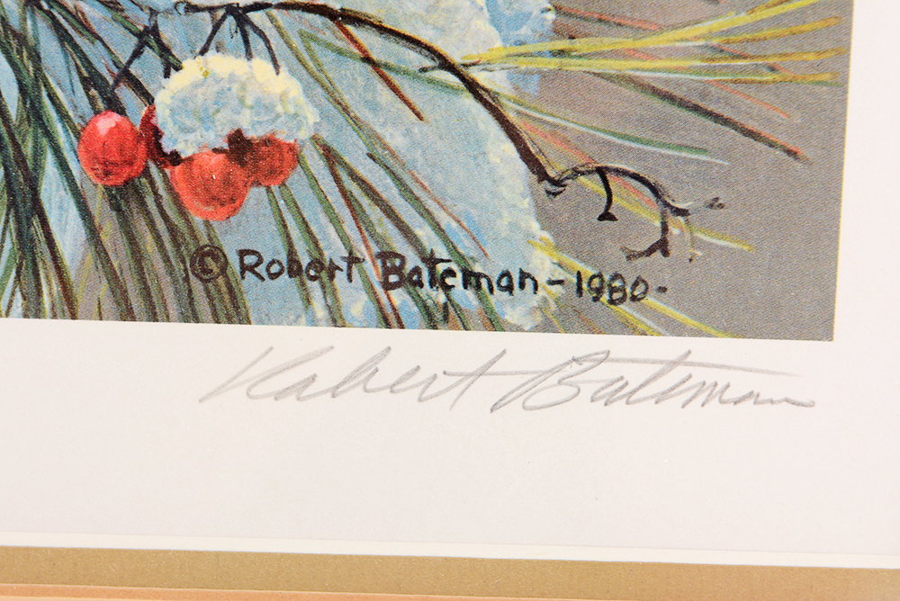 Robert Bateman "Winter Song-Chickadees" Limited Edition Print
