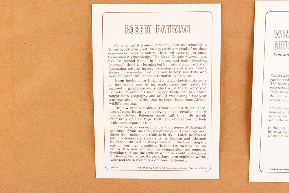 Robert Bateman "Winter Song-Chickadees" Limited Edition Print