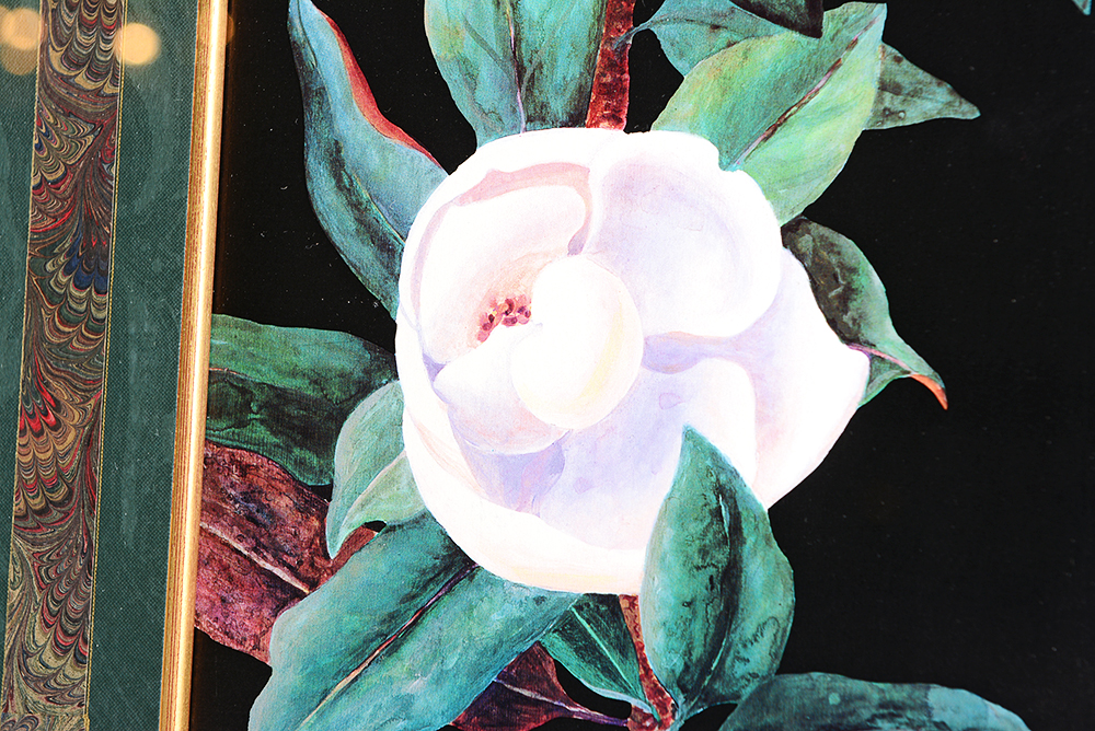 Framed Floral Lithographs