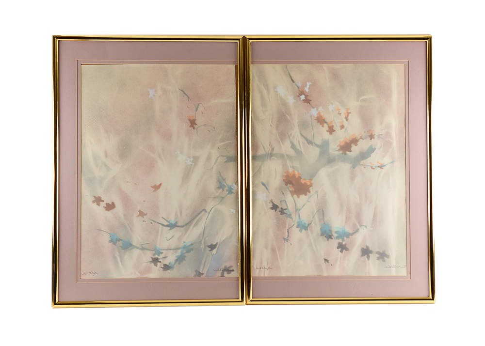 Wildflowers I and II Airbrush Paintings