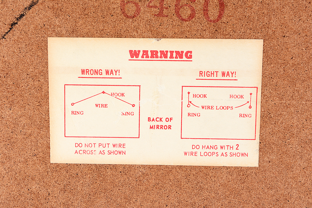 Keyhole Plate Style Mirror