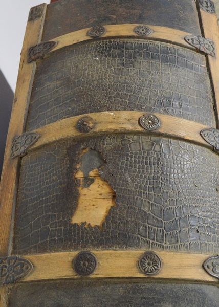 Antique Alligator Skin Steamer Trunk