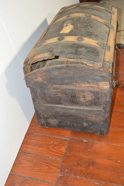 Antique Alligator Skin Steamer Trunk