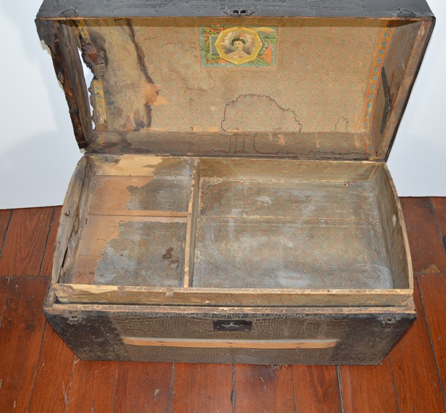 Antique Alligator Skin Steamer Trunk