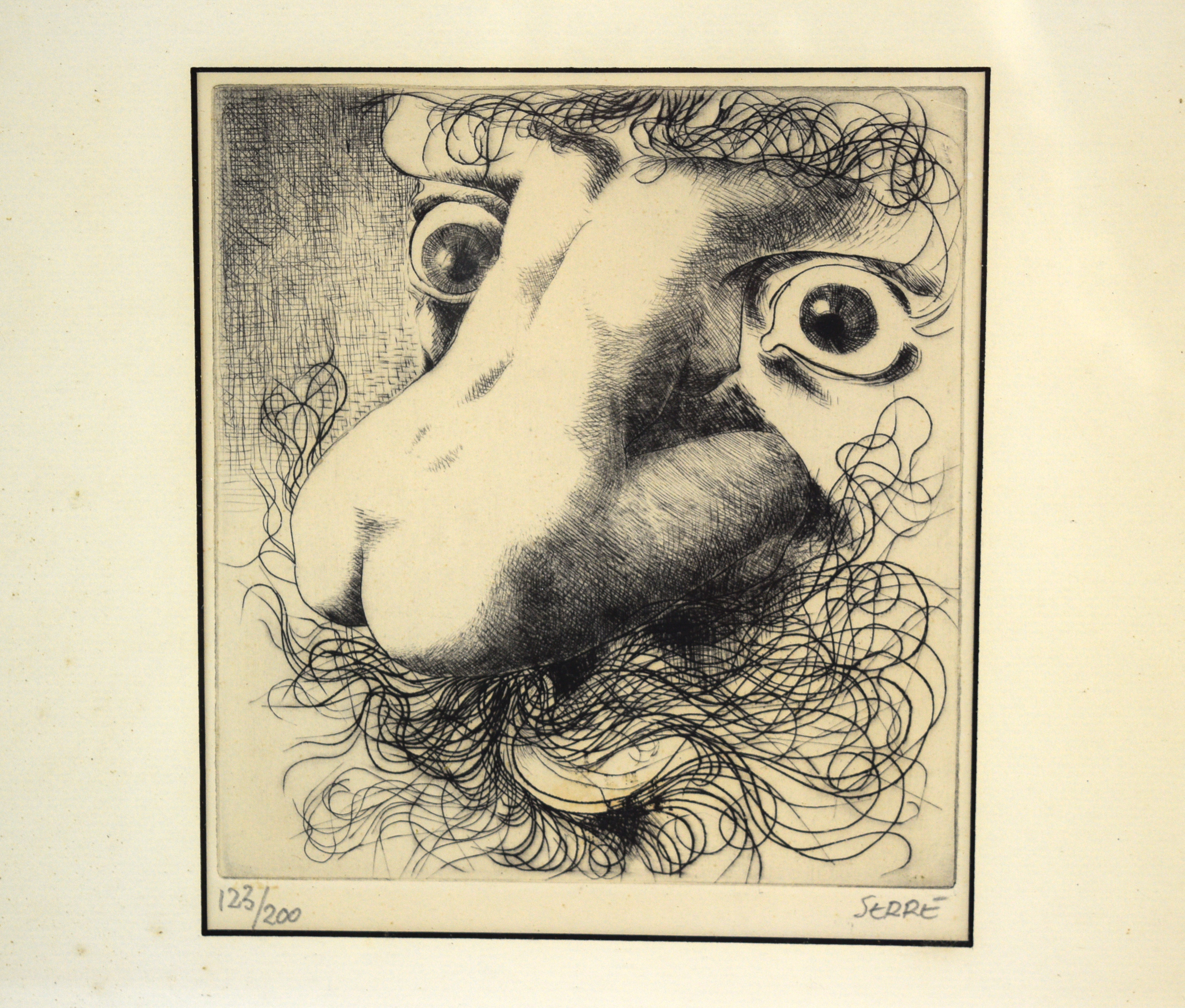 Claude Serre (1938-1998) 'Seeing Everything' Etching