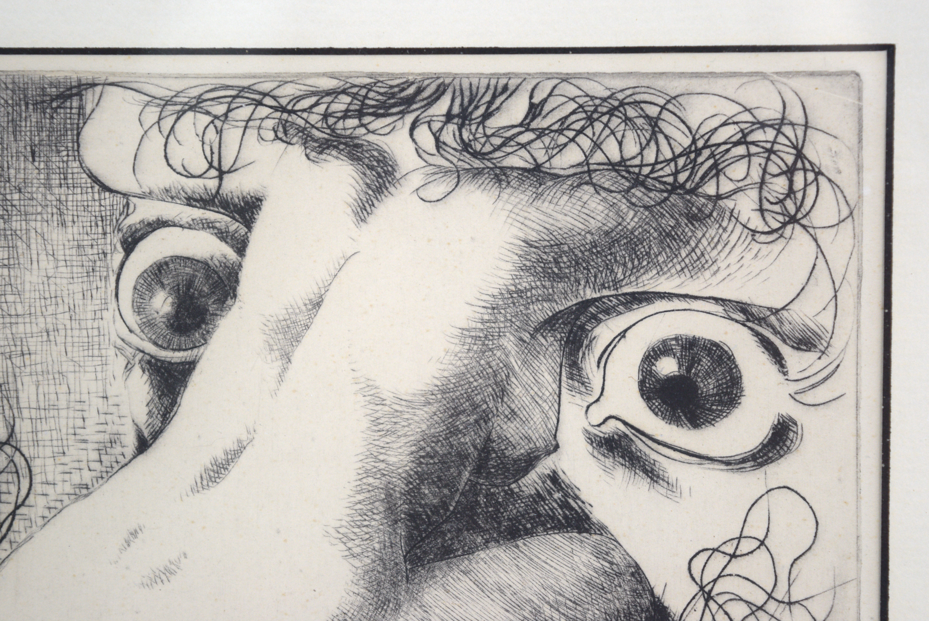 Claude Serre (1938-1998) 'Seeing Everything' Etching