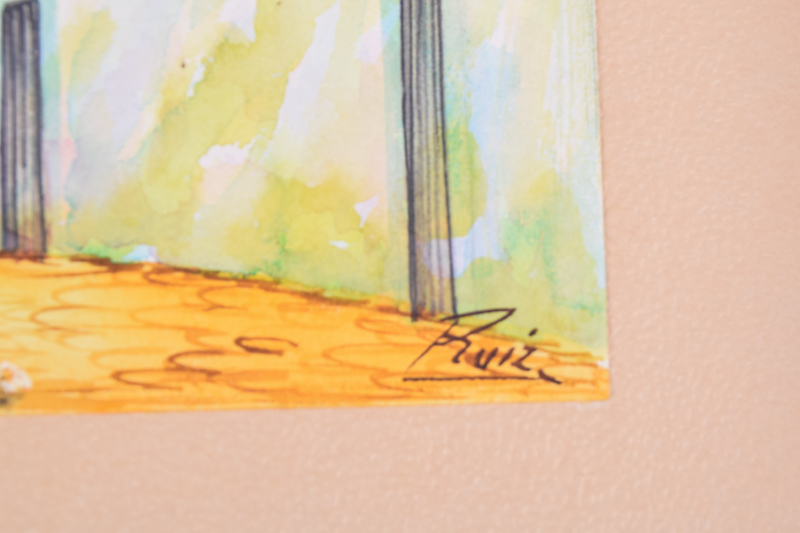 Mexican Watercolor Painting by Ruiz