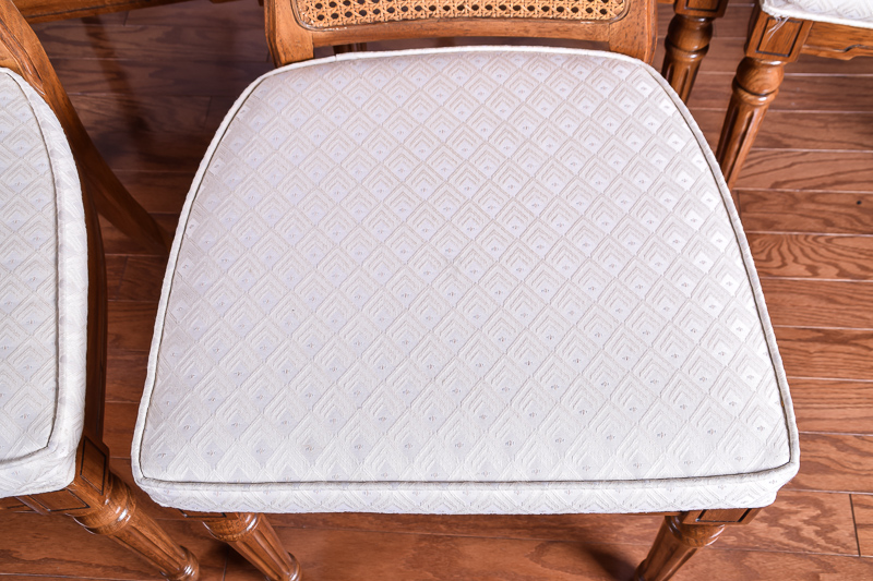 Set of Six Thomasville Cane Back Dining Chairs