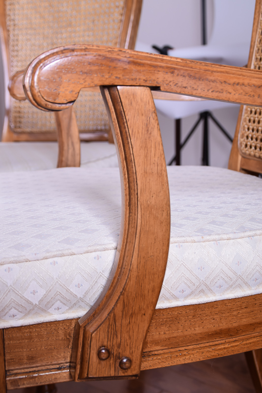 Set of Six Thomasville Cane Back Dining Chairs