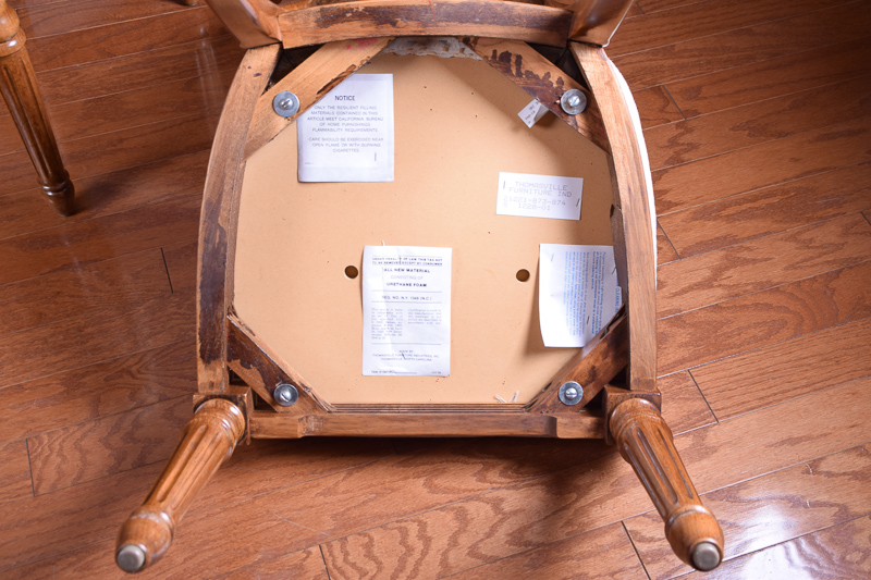 Set of Six Thomasville Cane Back Dining Chairs