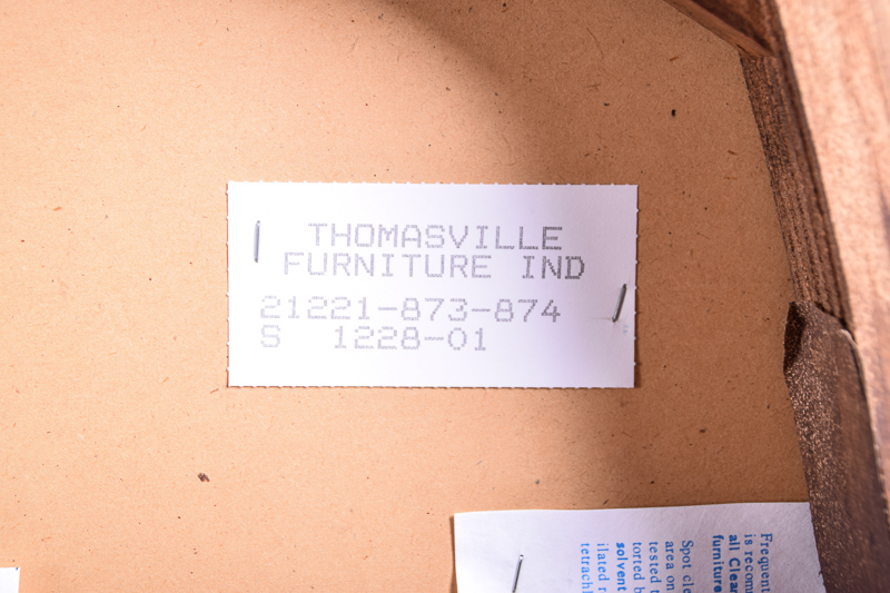 Set of Six Thomasville Cane Back Dining Chairs