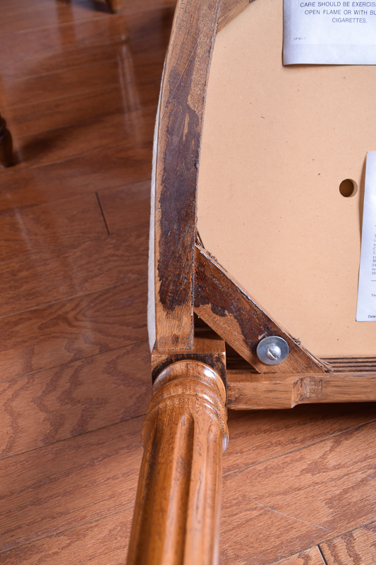 Set of Six Thomasville Cane Back Dining Chairs