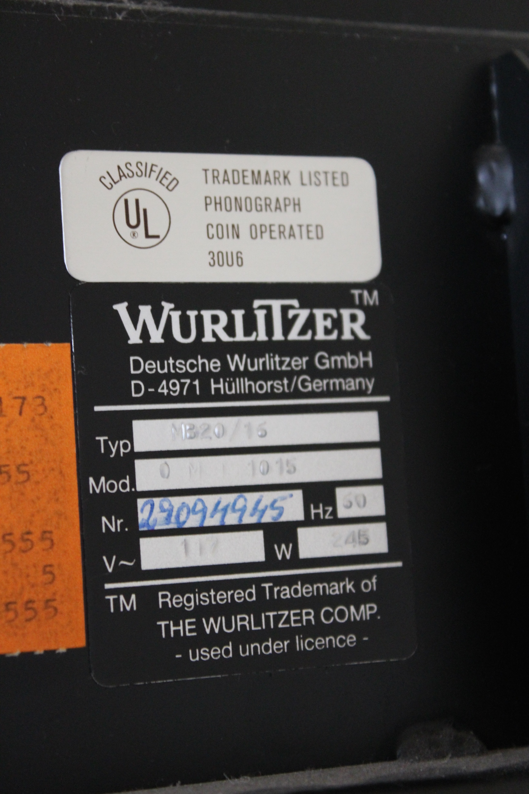 Reproduction 1946 Wurlitzer Model 1015 "One More Time" Jukebox