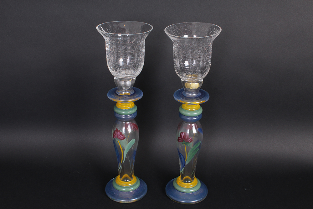 Lenox "Poppies in Blue" Handpainted Glassware