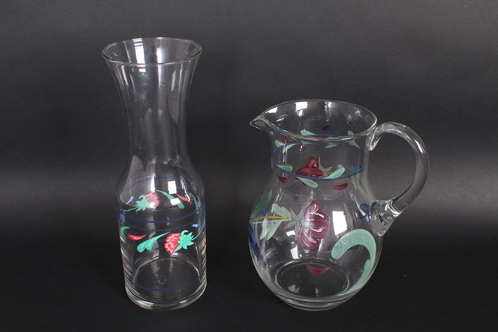 Lenox "Poppies in Blue" Handpainted Glassware