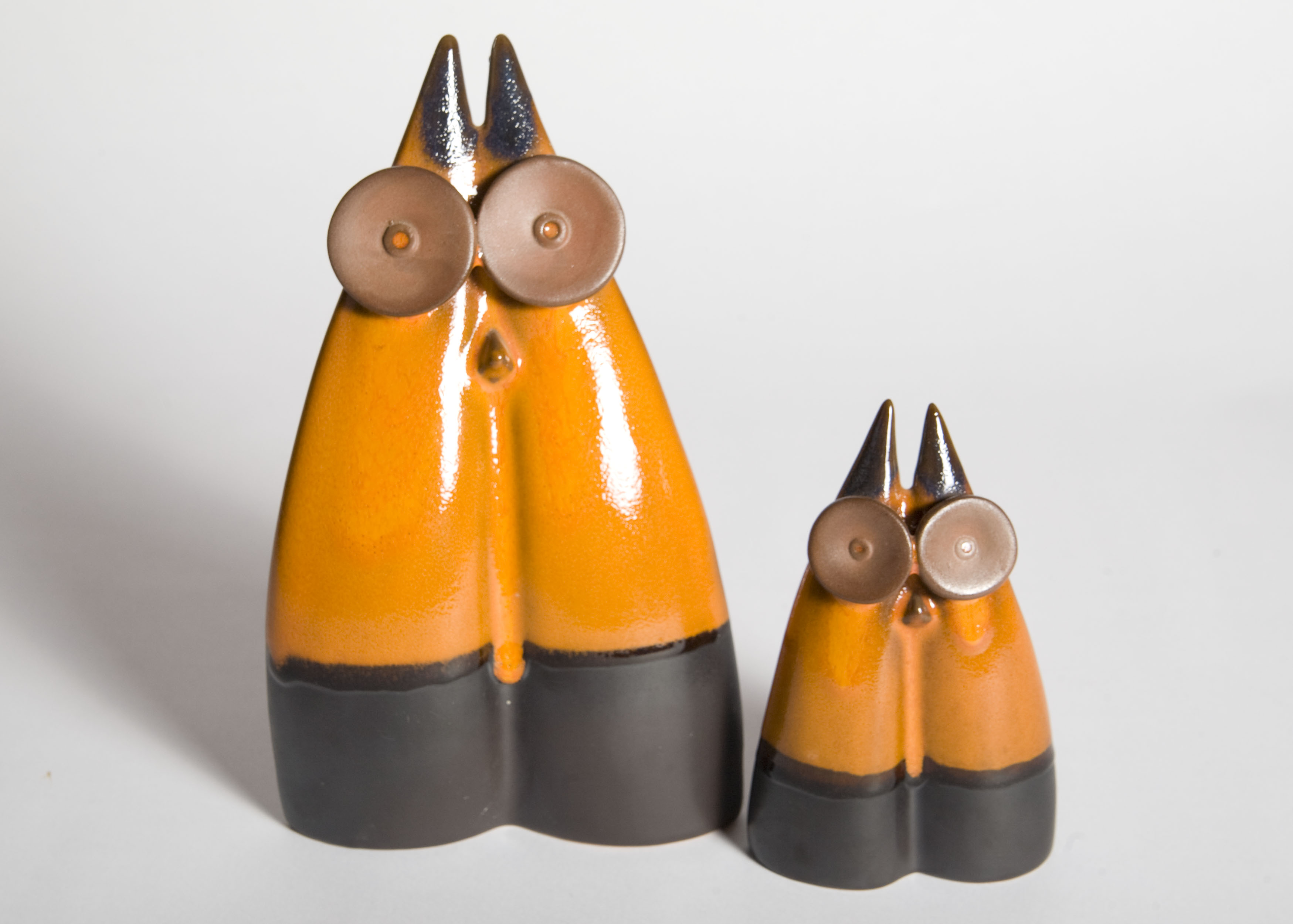 Ceramic Abstract Owls