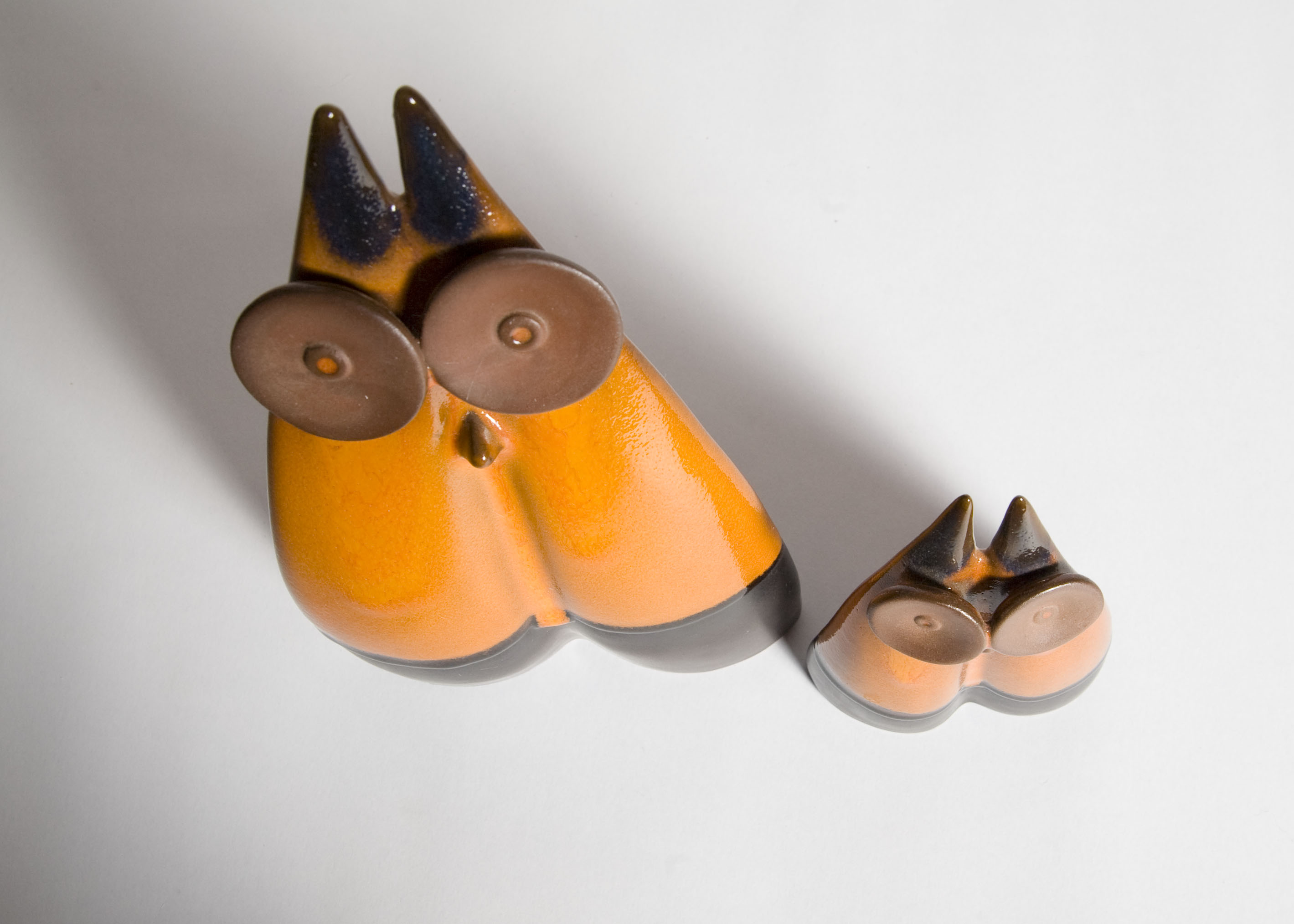 Ceramic Abstract Owls