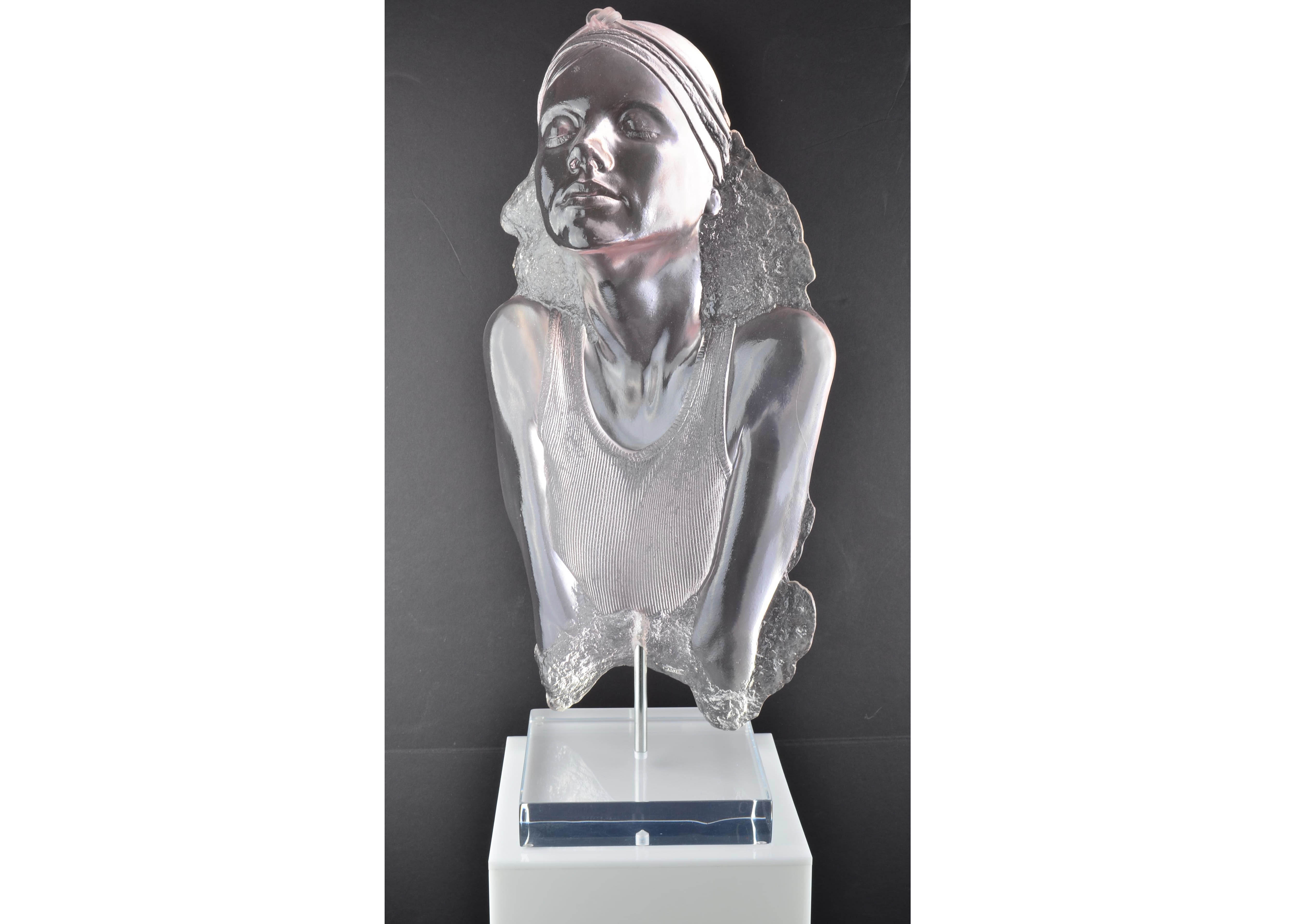 Marc Sijan "Chin Up" Acrylic Sculpture