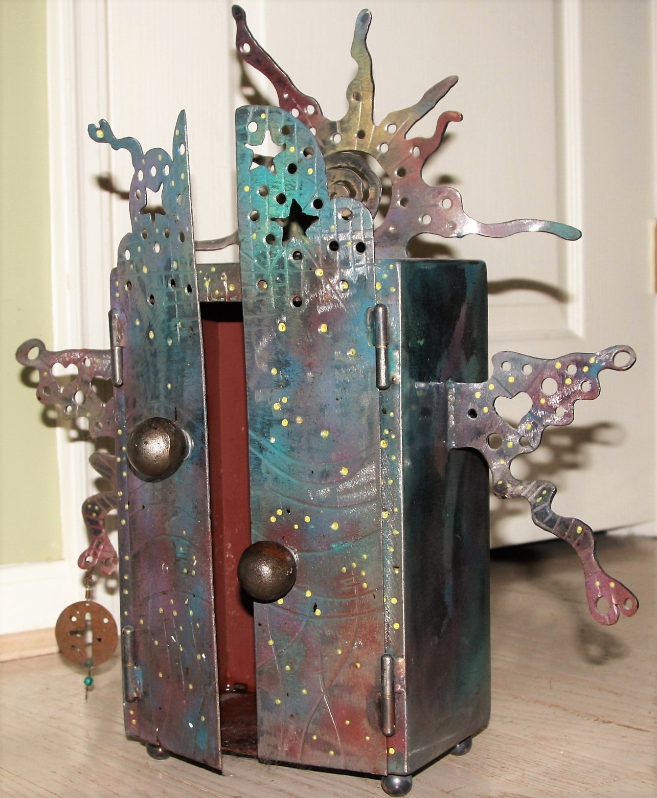Edward Casagrande Artisan-Made Metalwork Small Cabinet