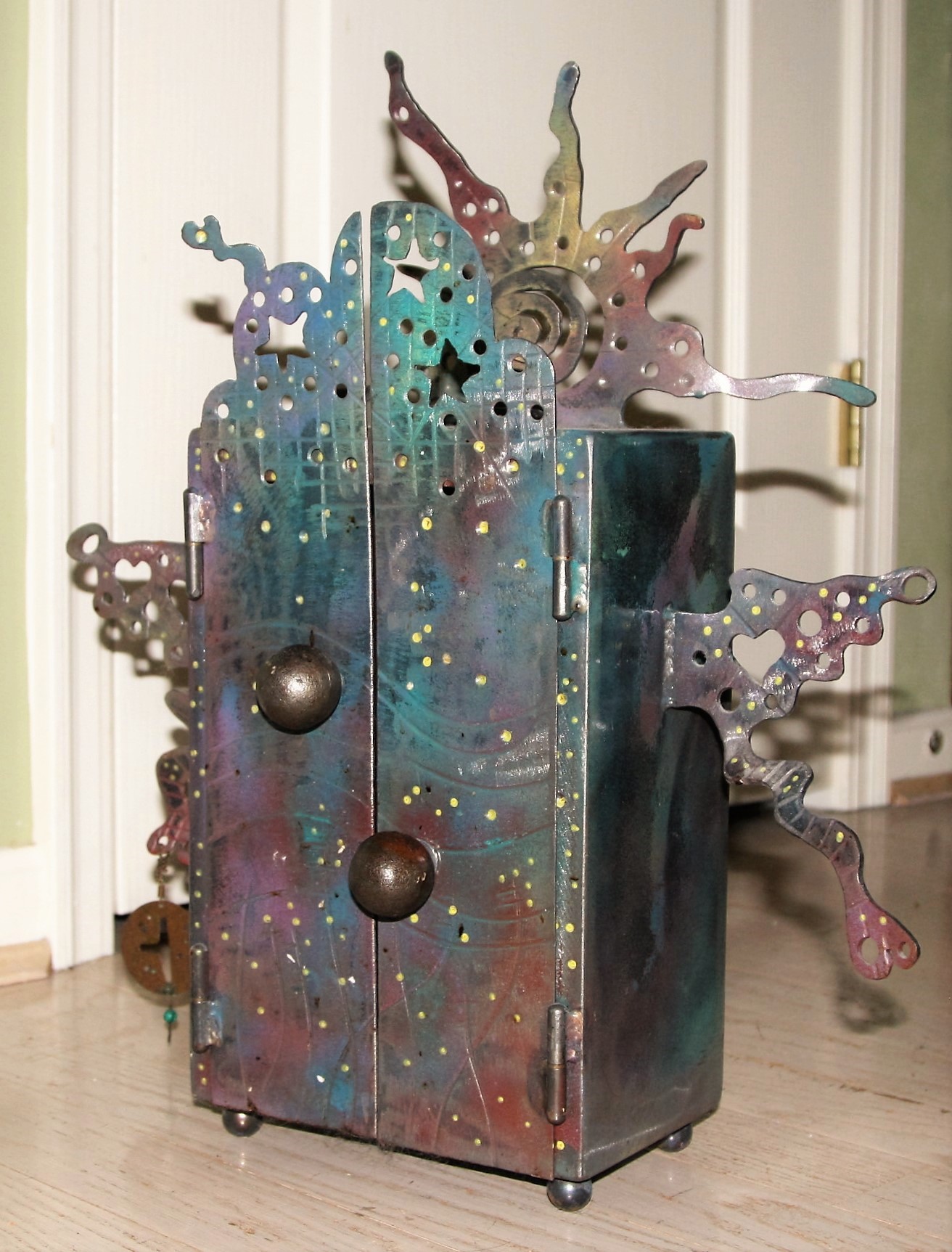 Edward Casagrande Artisan-Made Metalwork Small Cabinet