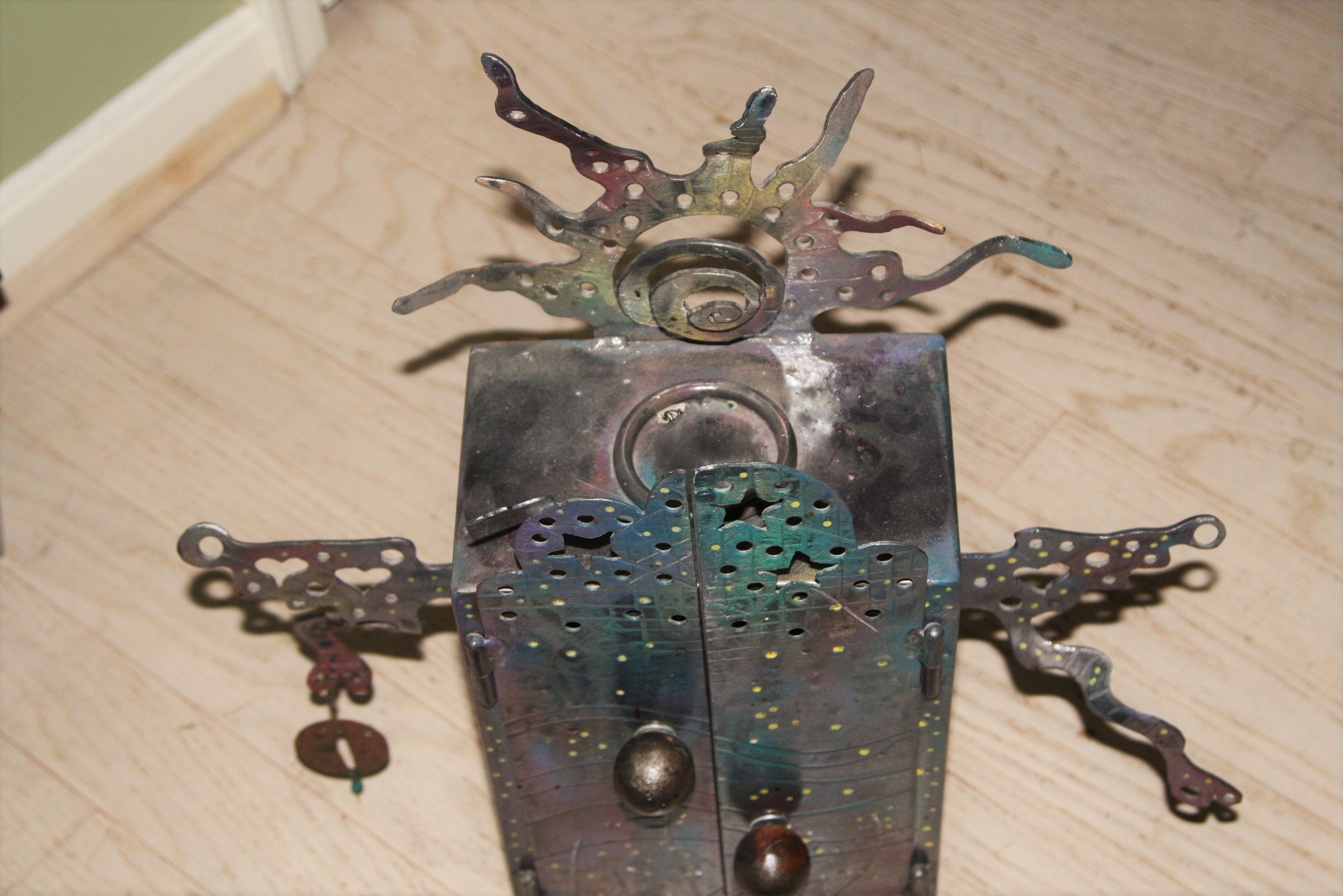 Edward Casagrande Artisan-Made Metalwork Small Cabinet