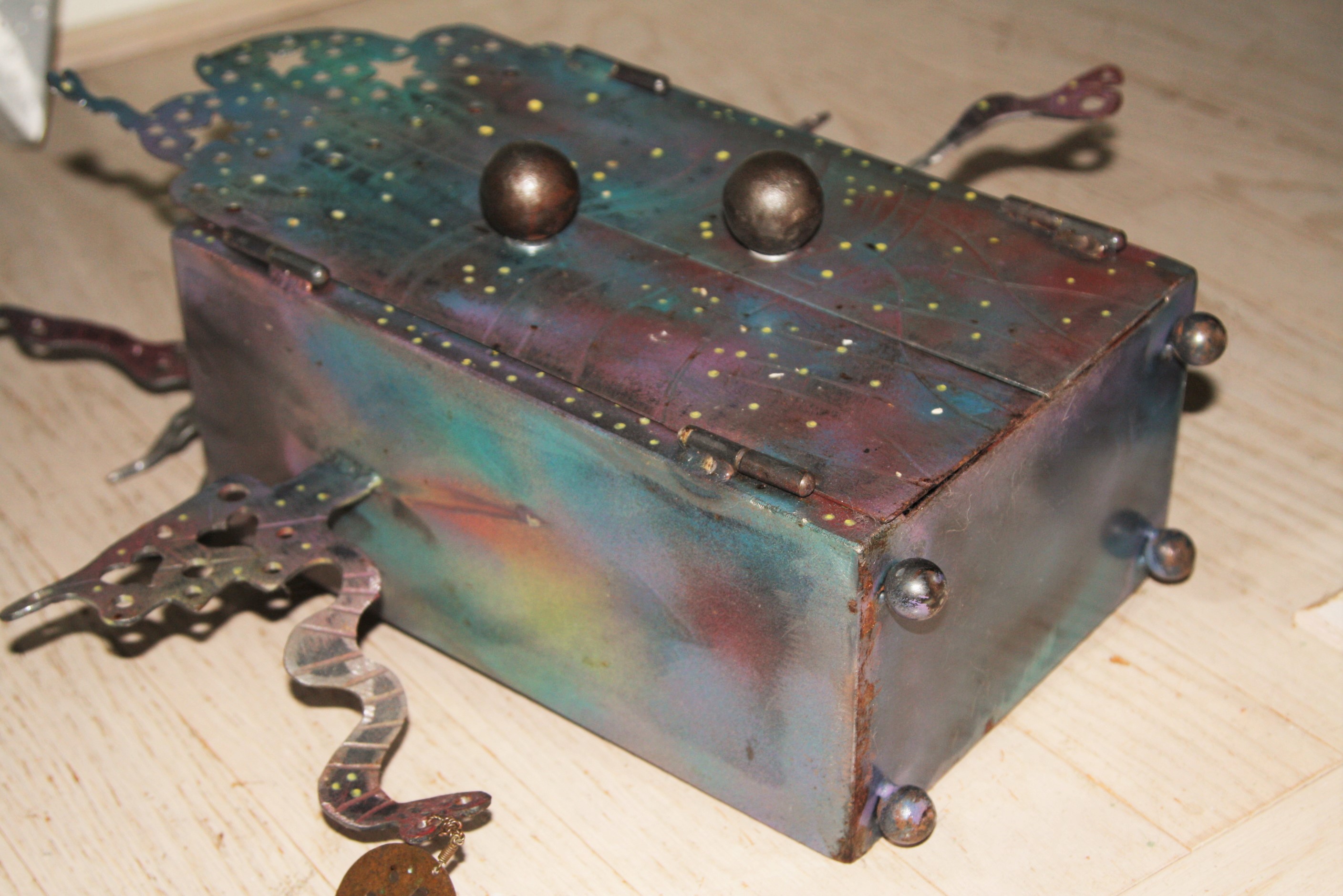 Edward Casagrande Artisan-Made Metalwork Small Cabinet