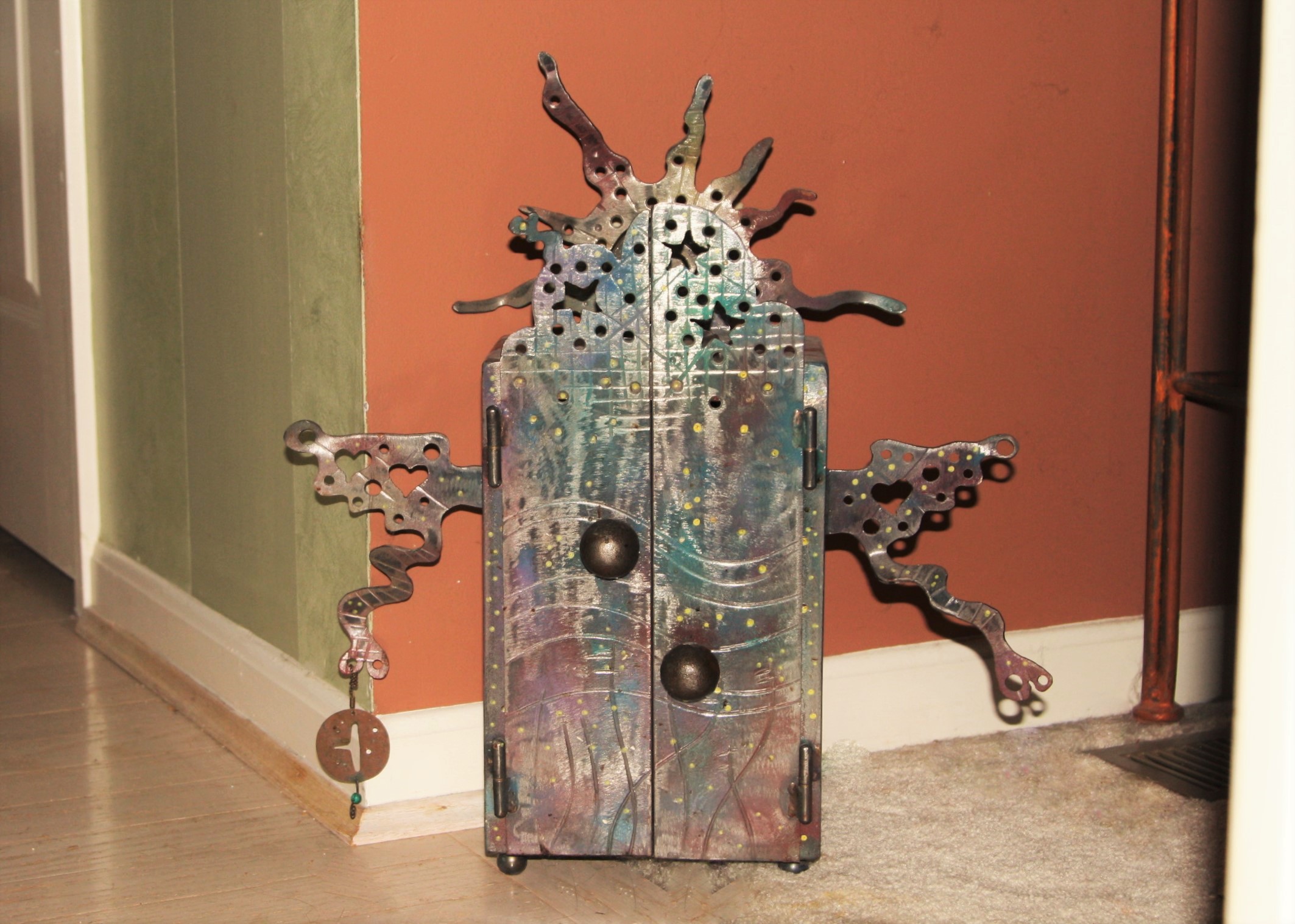 Edward Casagrande Artisan-Made Metalwork Small Cabinet