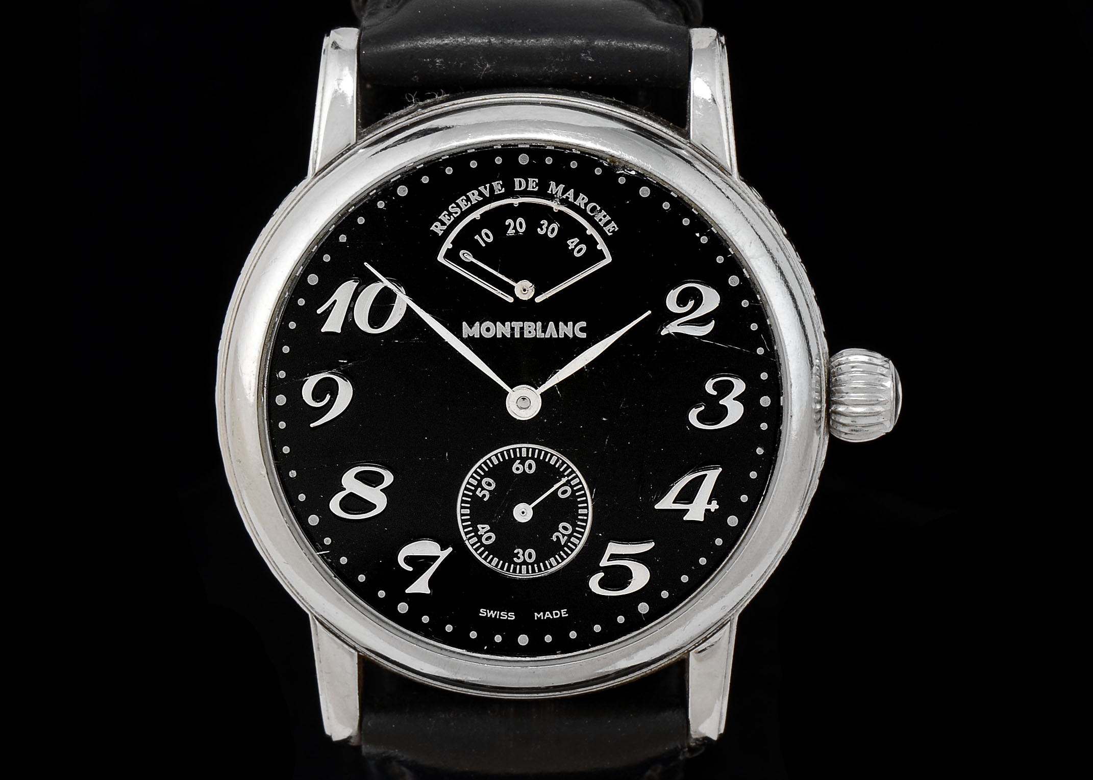 Men's Montblanc Meisterstuck Reserve De Marche Swiss Made Watch