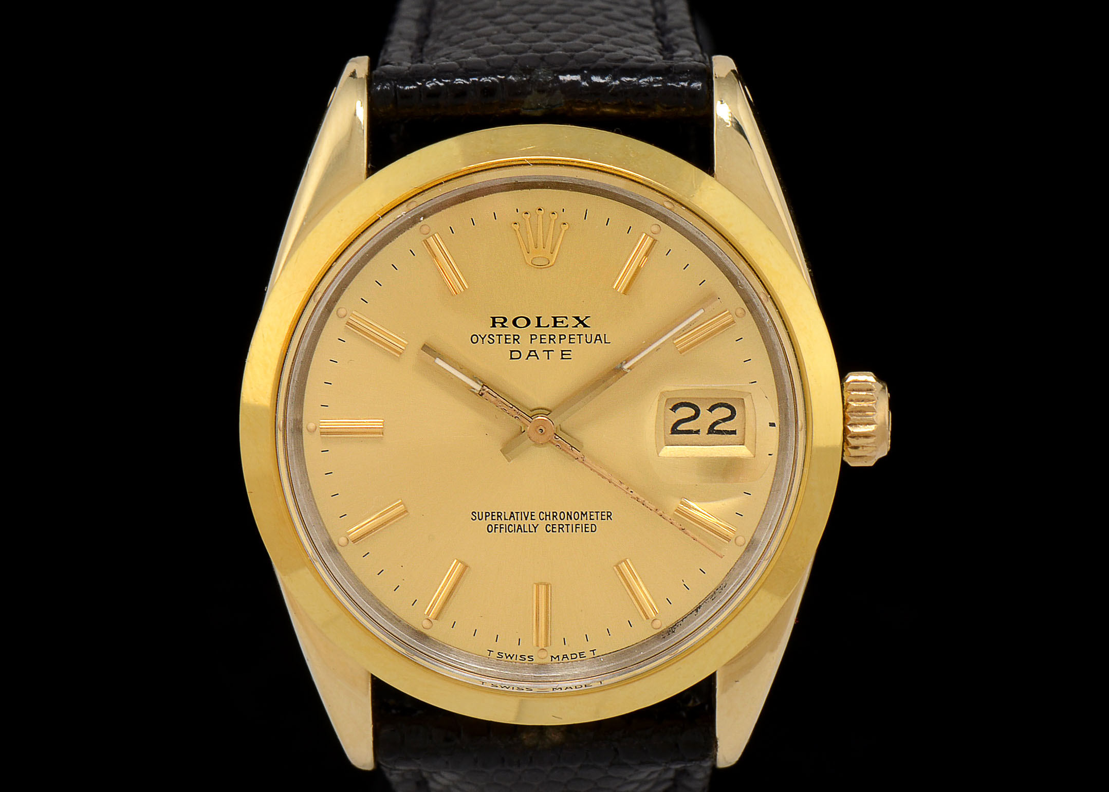 Rolex Perpetual Date Gold Shell/Plated Steel 15505 34mm Watch
