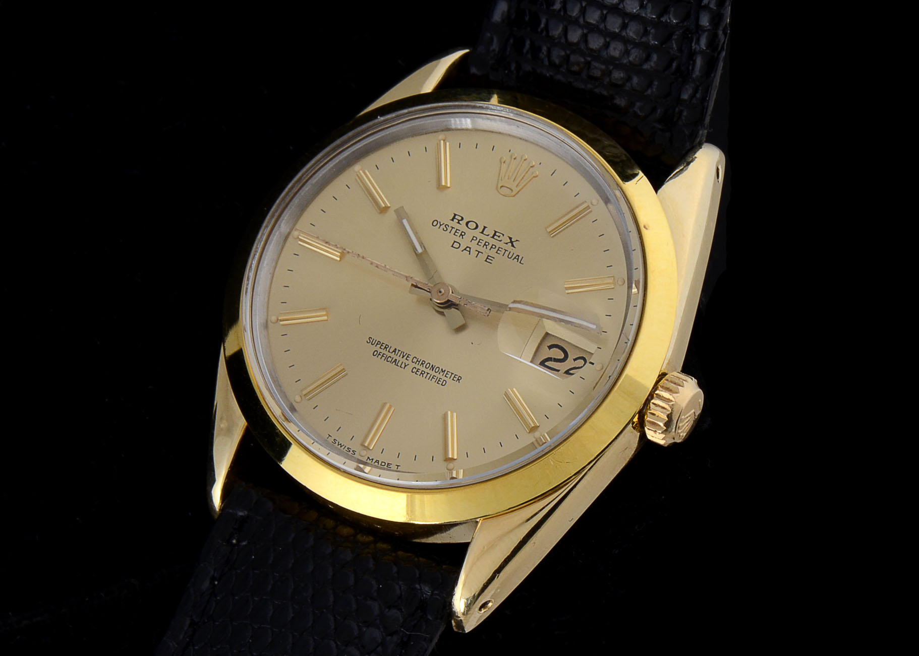 Rolex Perpetual Date Gold Shell/Plated Steel 15505 34mm Watch