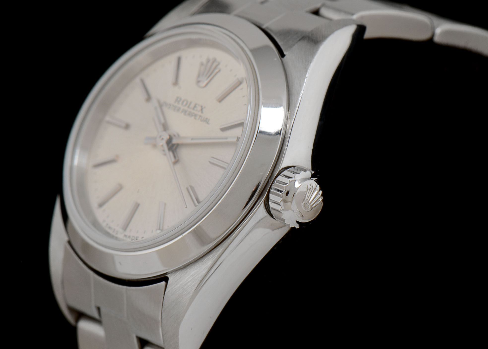 Women's Rolex Oyster Perpetual No Date Steel Silver Automatic