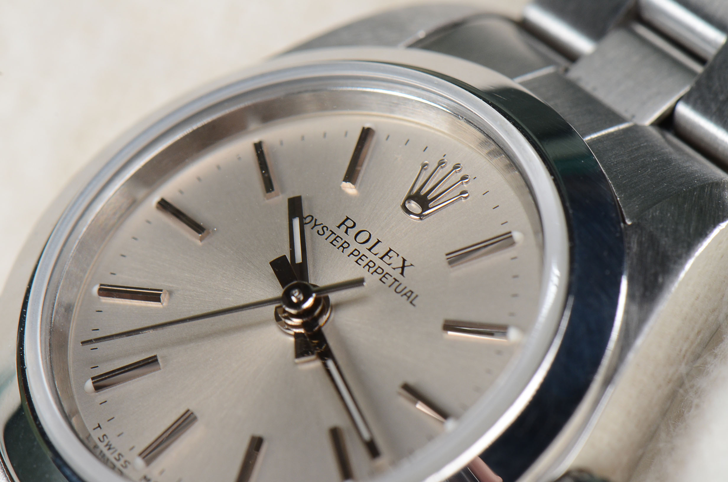 Women's Rolex Oyster Perpetual No Date Steel Silver Automatic