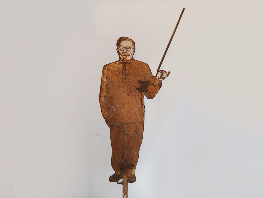 Vintage 1960's Life-Size KFC Colonel Sanders Weathervane Sign
