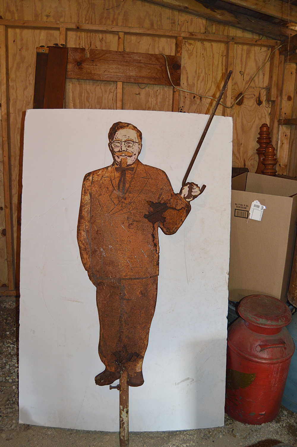 Vintage 1960's Life-Size KFC Colonel Sanders Weathervane Sign