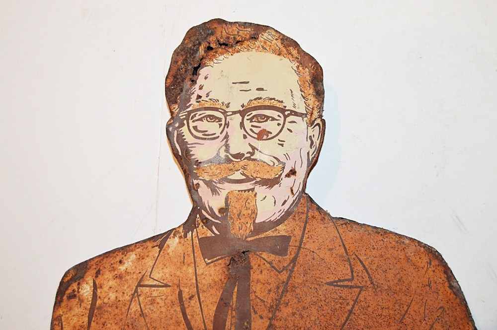 Vintage 1960's Life-Size KFC Colonel Sanders Weathervane Sign