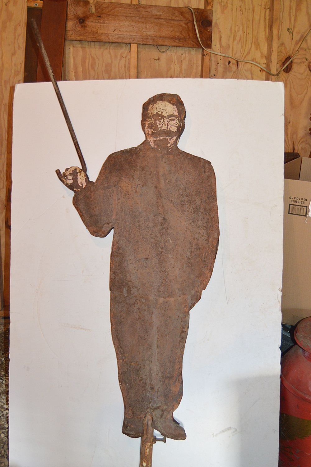 Vintage 1960's Life-Size KFC Colonel Sanders Weathervane Sign
