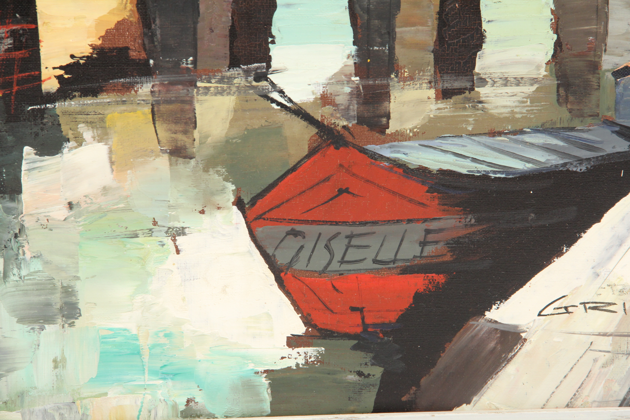 Signed M. Edward Griff Original Oil on Canvas Painting