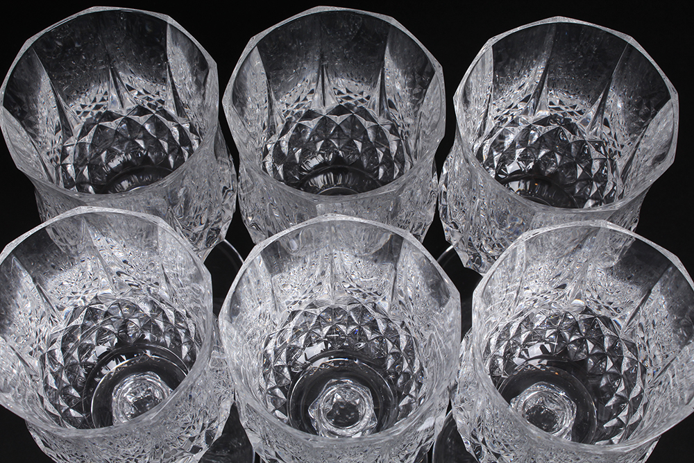 Set of Cut Crystal Goblets