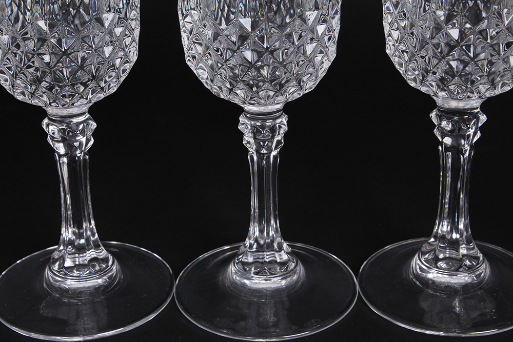 Set of Cut Crystal Champagne Flutes