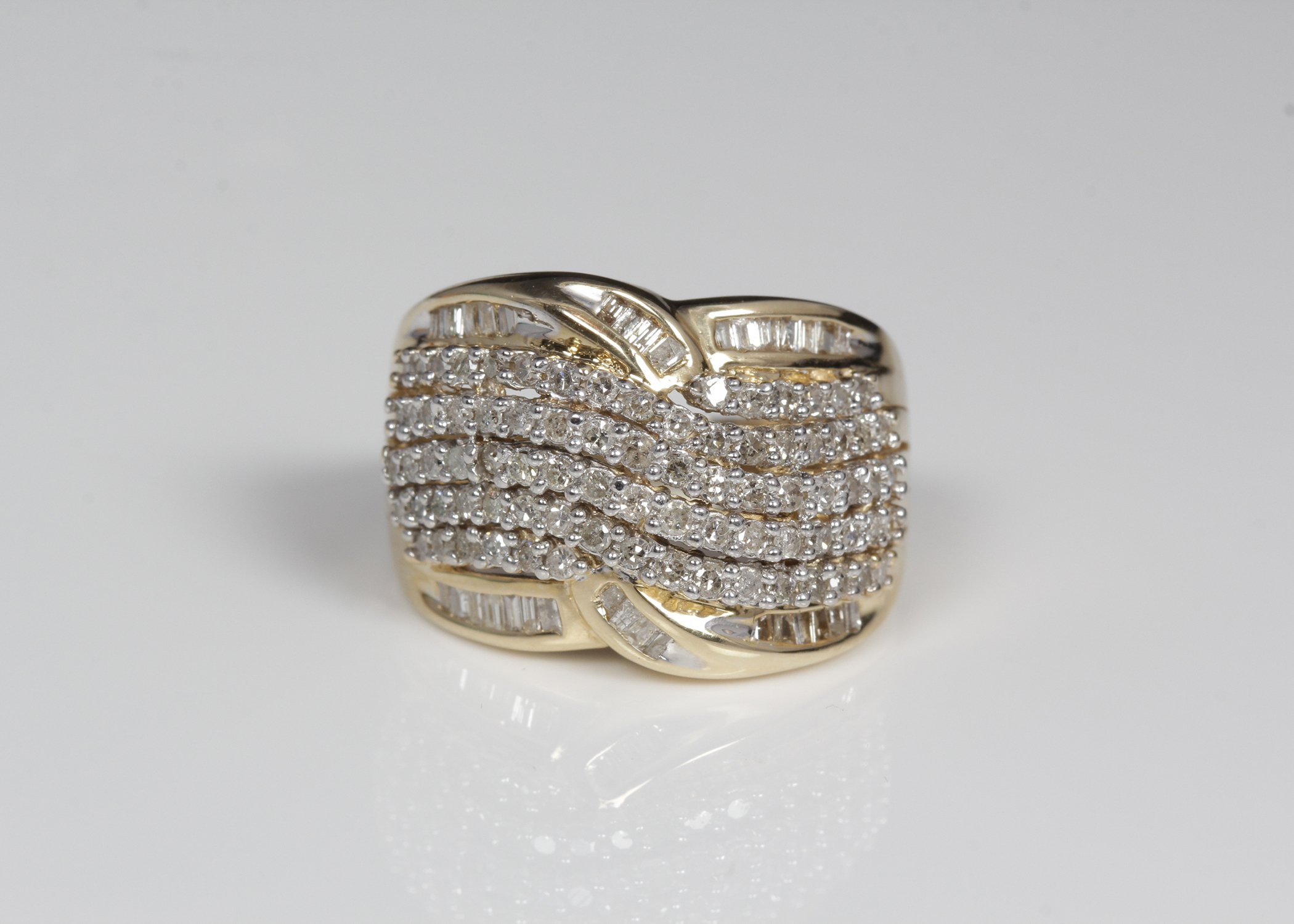 14K Yellow Gold 1.5 CTW Diamond Band