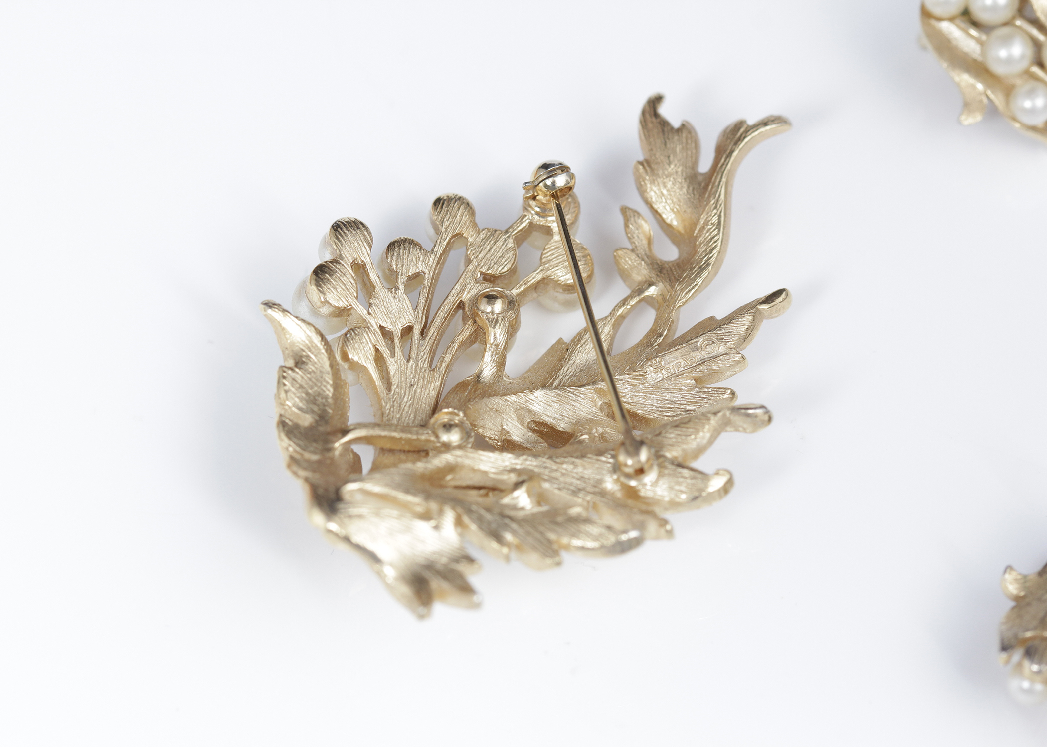 Vintage Trifari Brooch and Earrings