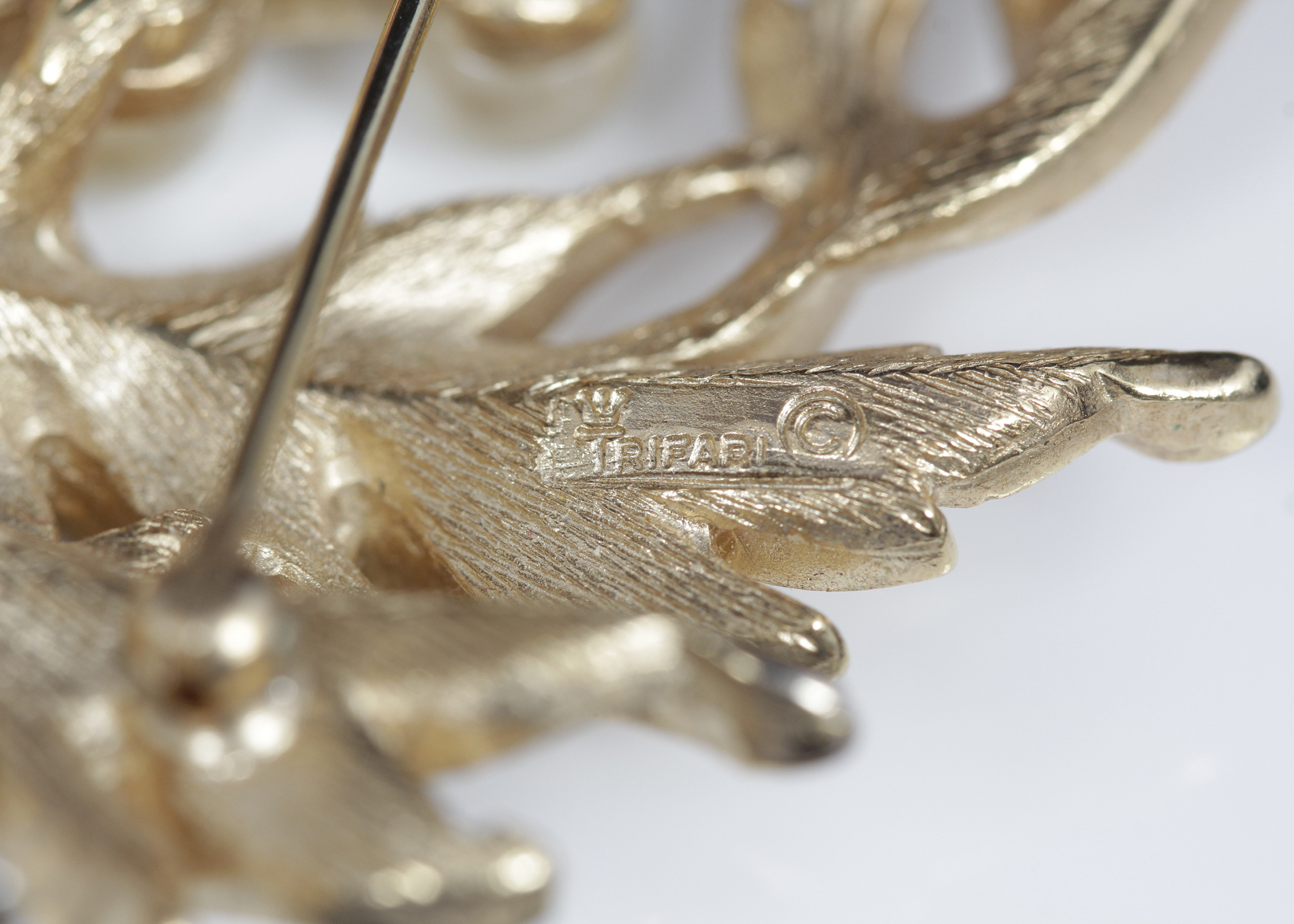 Vintage Trifari Brooch and Earrings