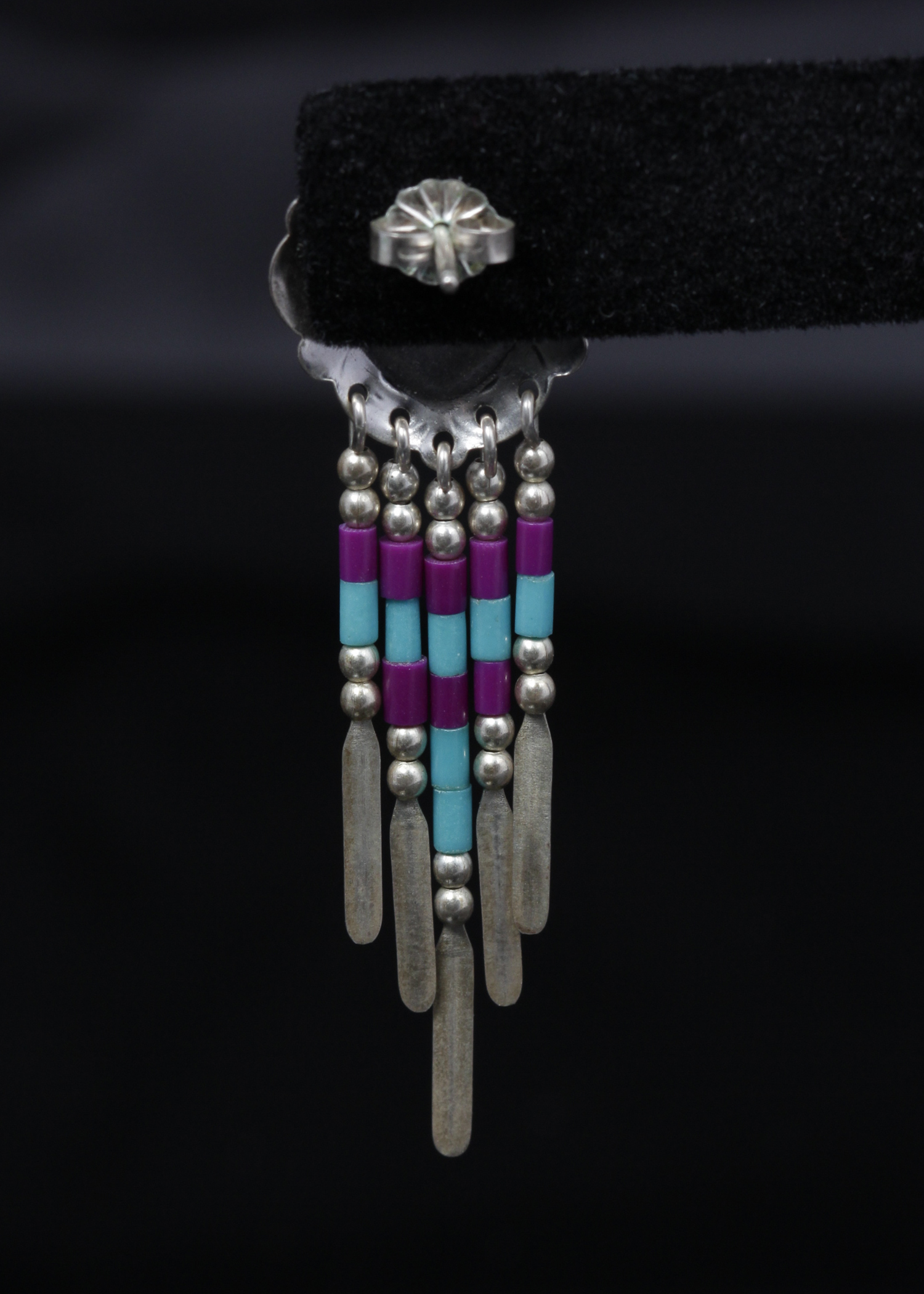 Sterling Silver Turquoise and Charoite Jewelry Set