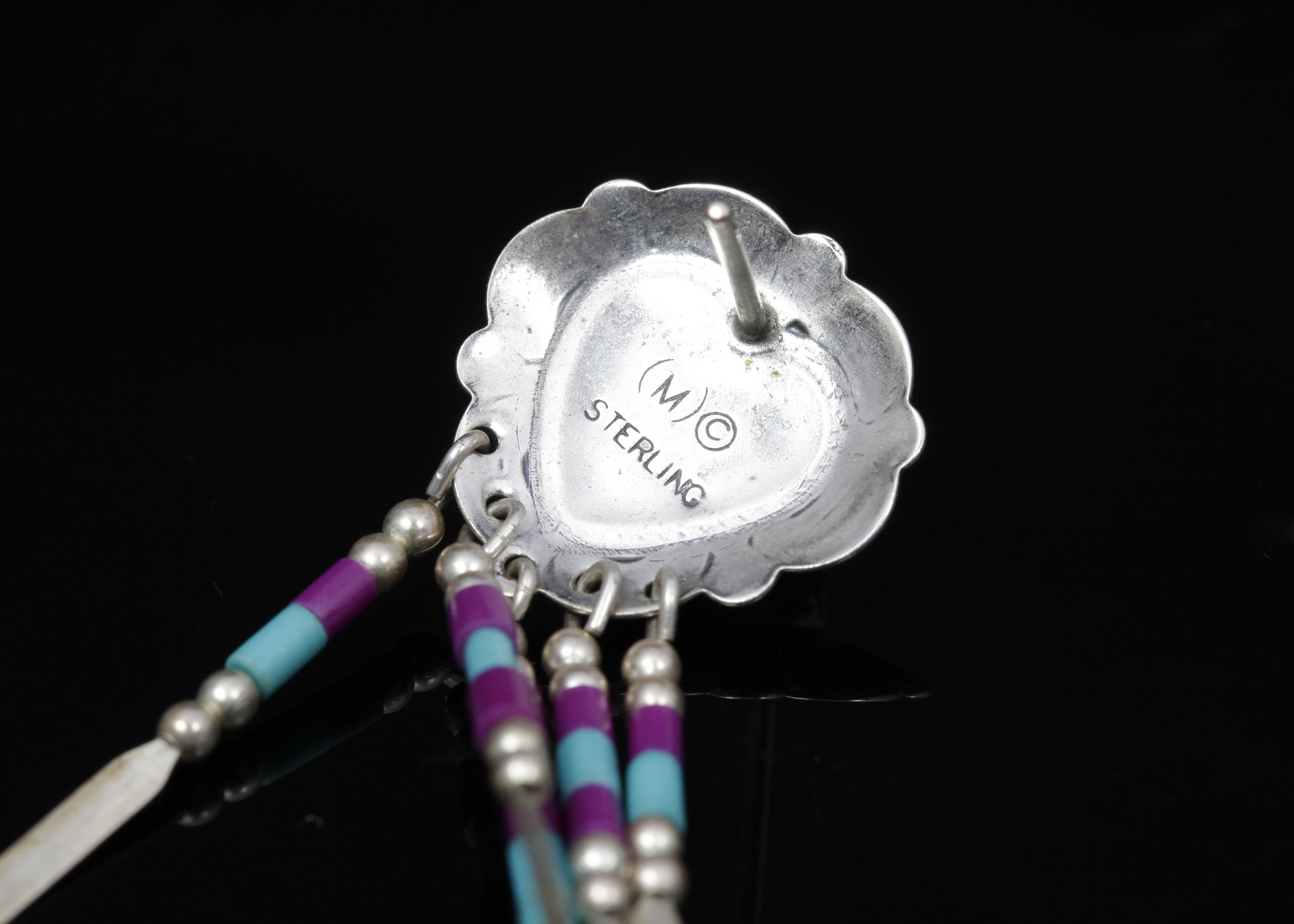 Sterling Silver Turquoise and Charoite Jewelry Set