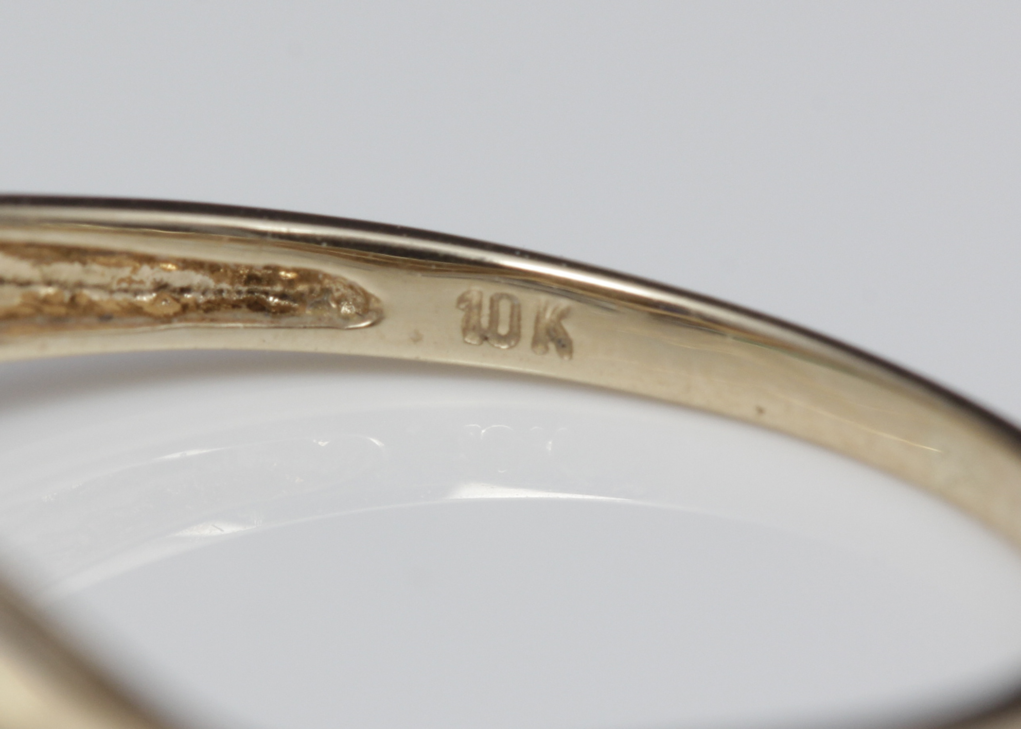 10K Yellow Gold Sapphire and Diamond Ring